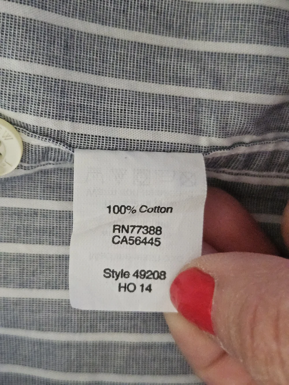 J. Crew Blue and White Vertical Stripe Button-Down Shirt Long Sleeves